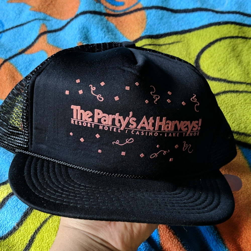 Party's at Harveys trucker hat